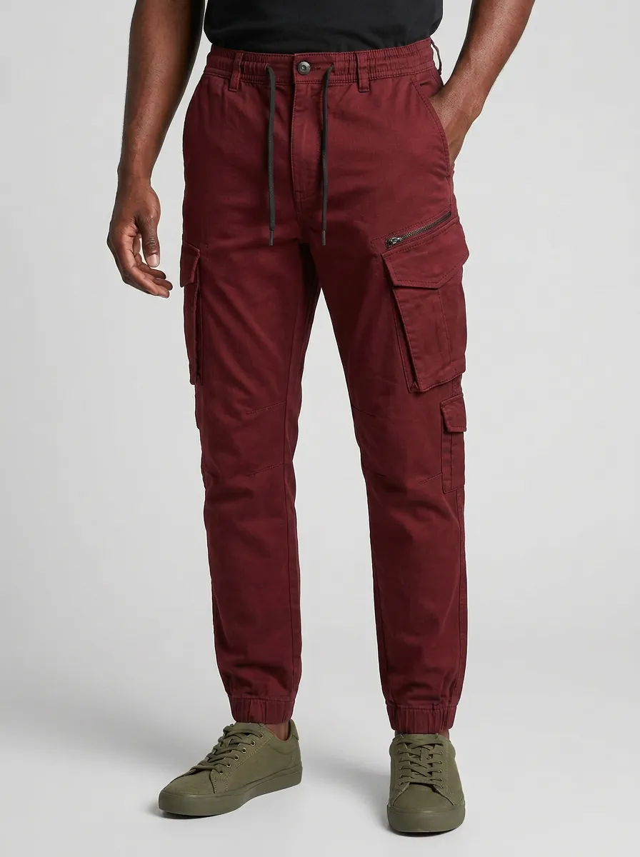 Men's Tactical Grey Camouflage Printed Cargo Pants