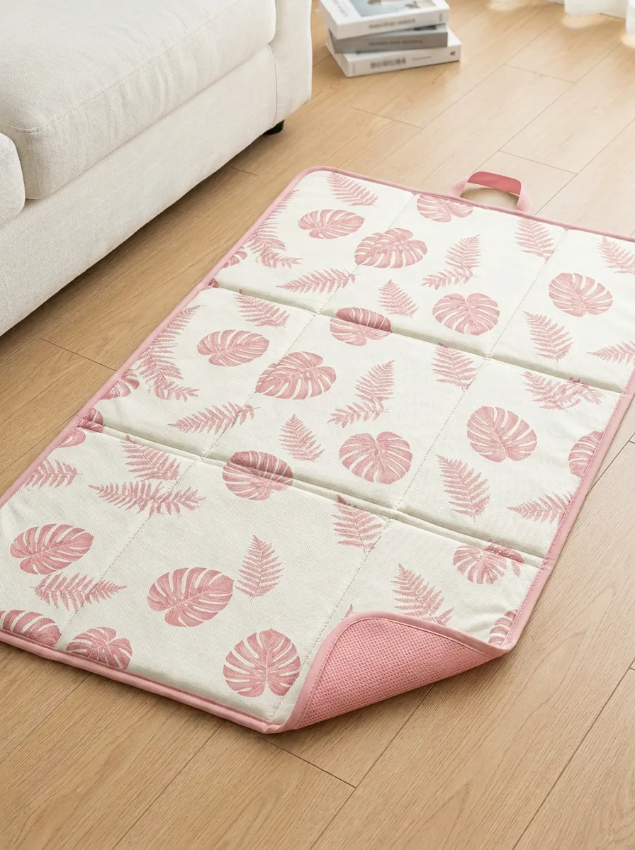 Tropical Plant Lover Monstera Fern Pattern Cooling Mat