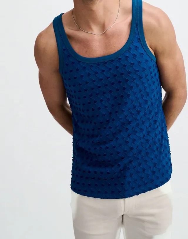 Easygoing Textured Knit Tank Top