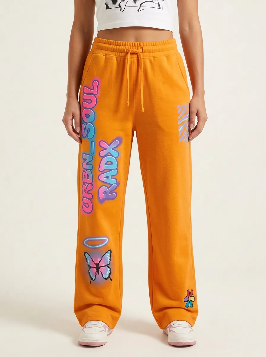 Unisex Contemporary Streetwear Graffiti Sweatpants