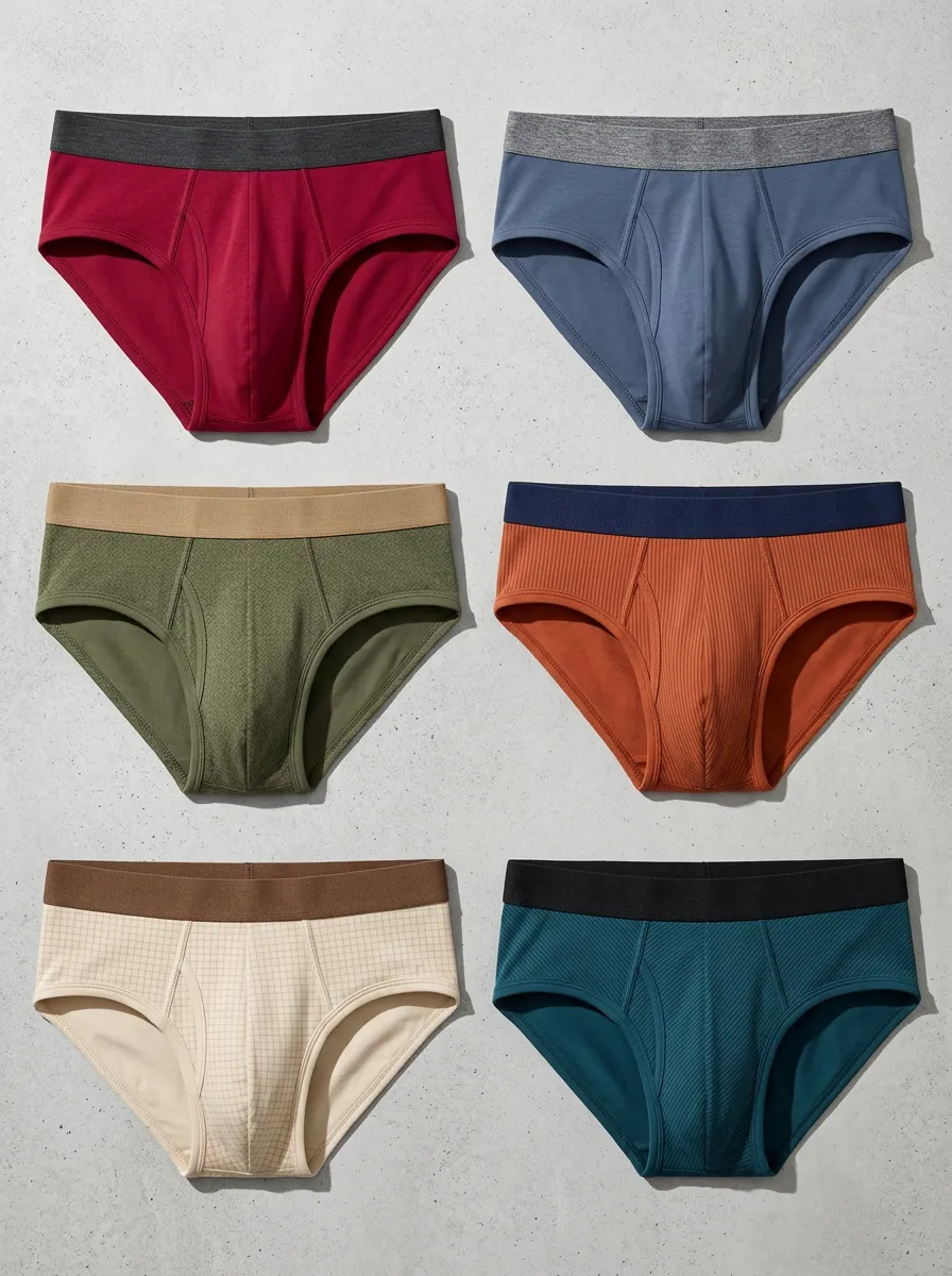 Men's Multi-Color Patterned Cotton Blend 6-Pack Briefs
