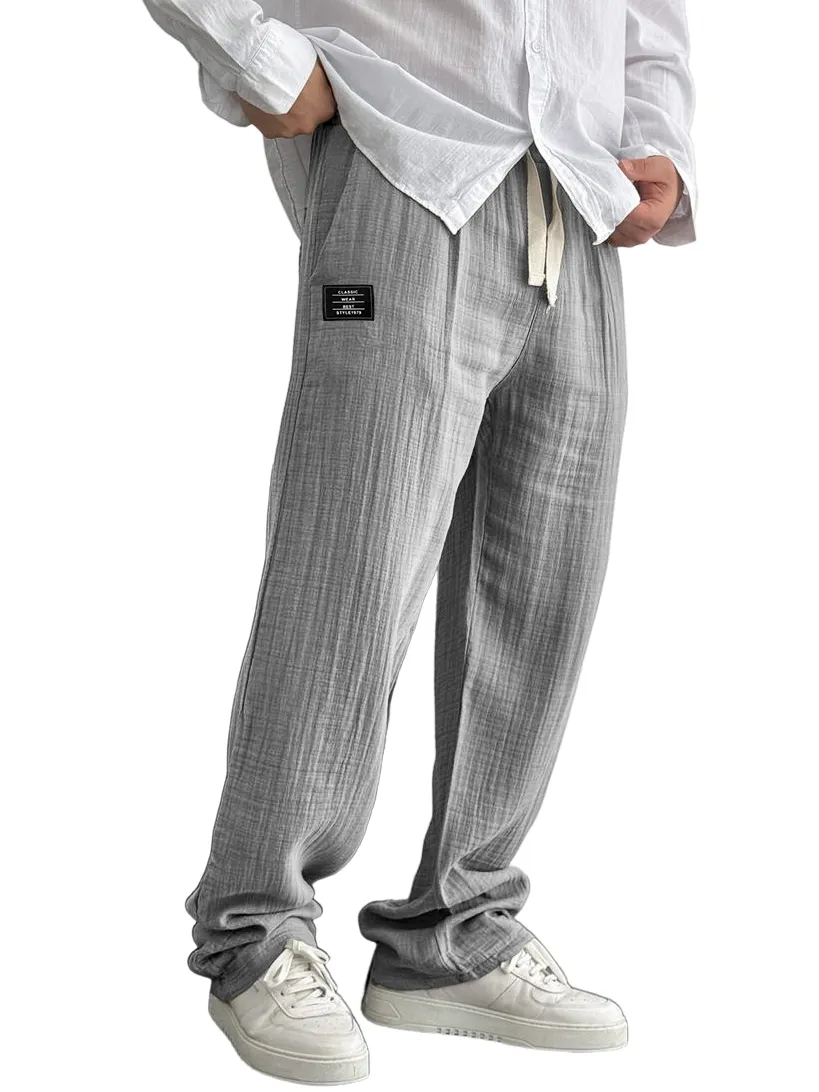 Cotton Linen Drawstring Trousers