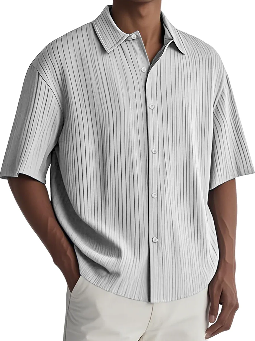 Clean Cut Short Sleeve Button Front Shirt