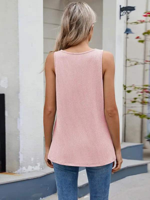 Wide-Strap O-Ring-Detail  Tank Top