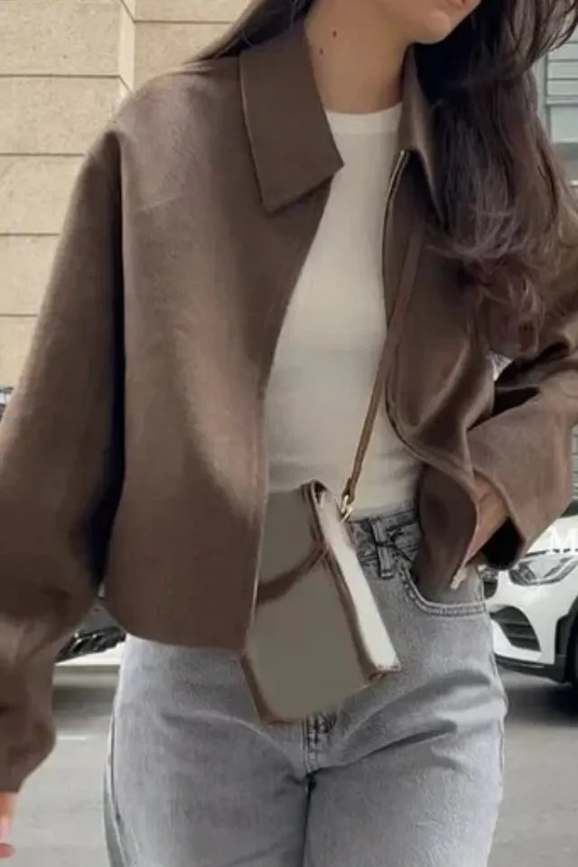 Zip-Up Relaxed Classic Jacket