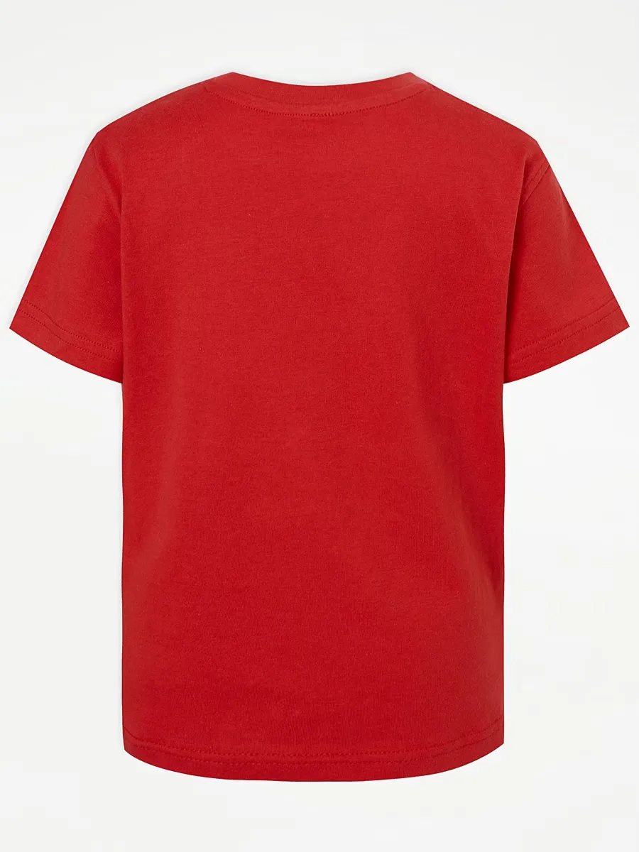 Red Crew Neck School T-Shirt 2 Pack