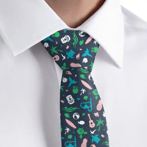 Refined Heritage Emblem Arrangement Necktie