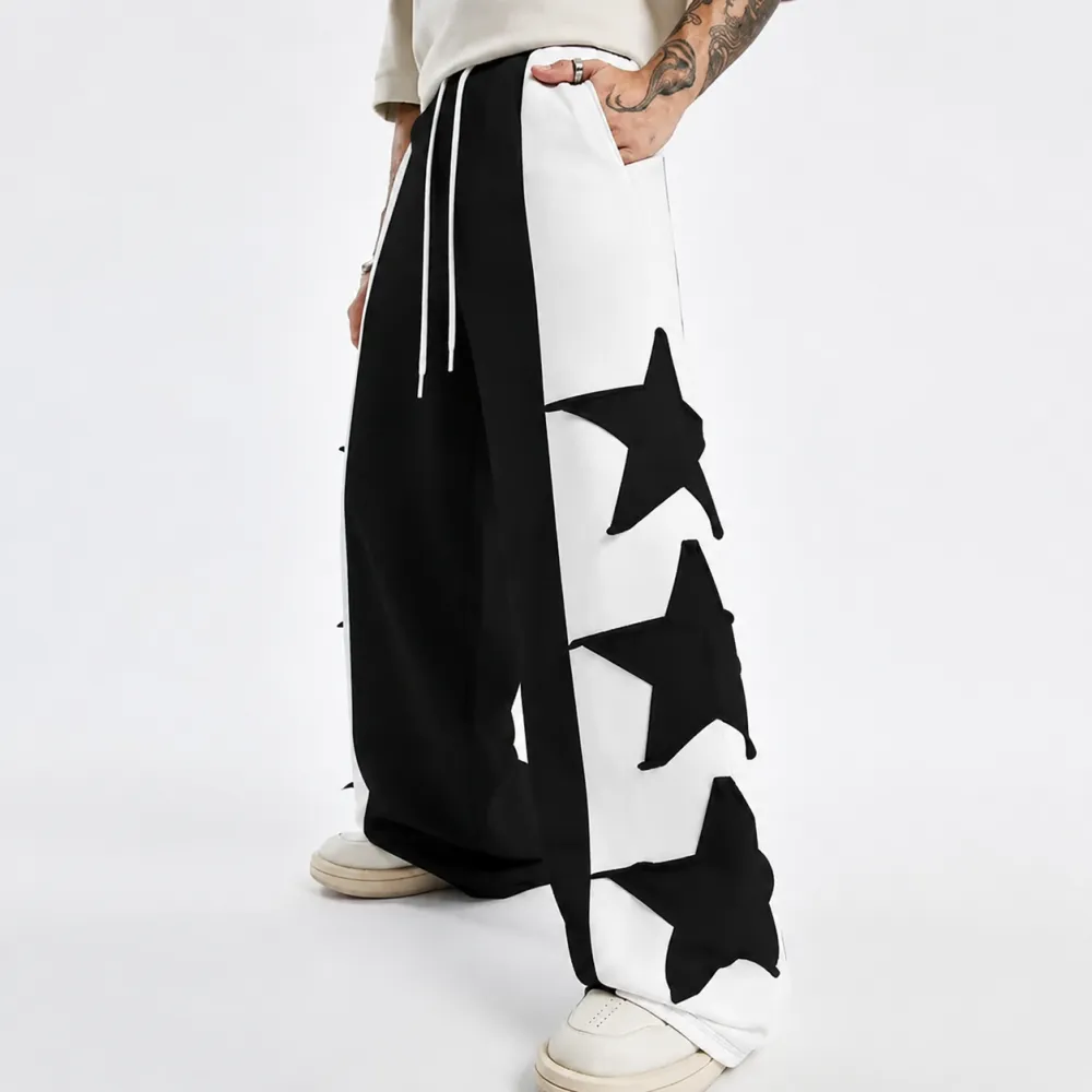 Star Graphic Wide-Leg Pants