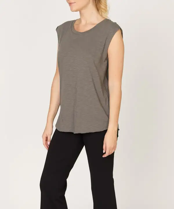 Slub Knit Sleeveless Tank Top