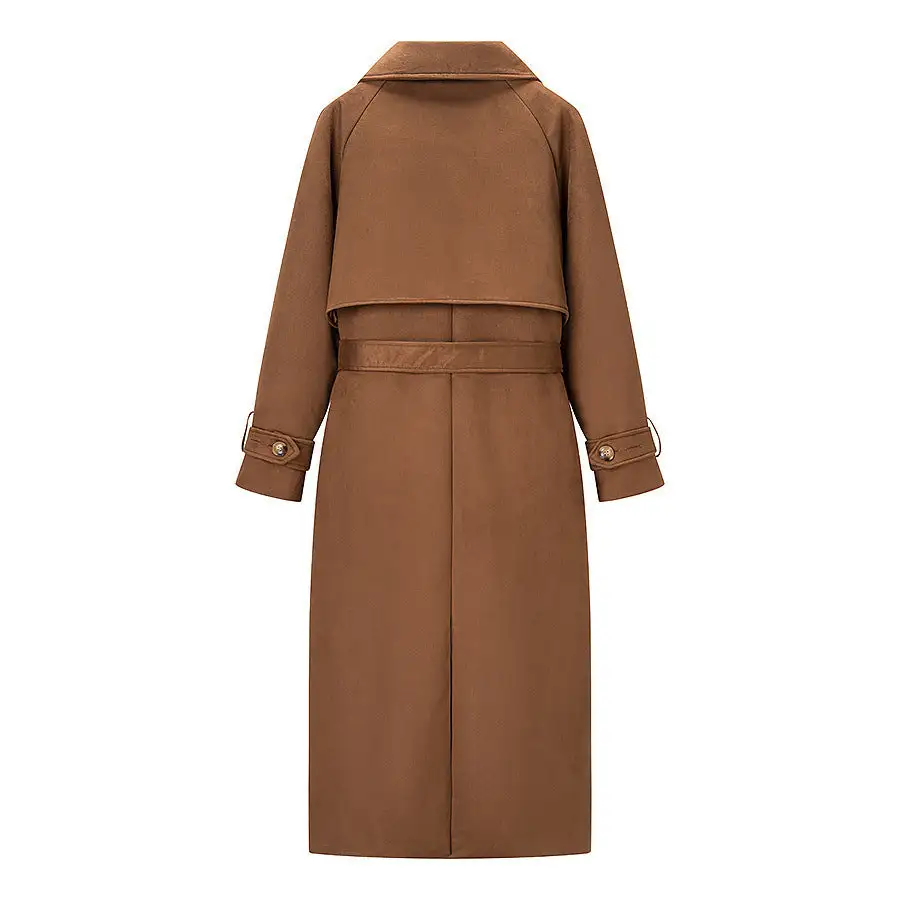 Tailored Stand Collar Trench Coat