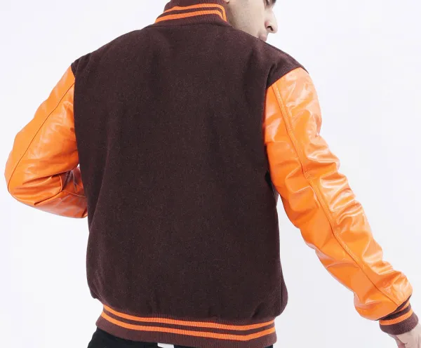 Warm Contrast Wool Letterman Jacket