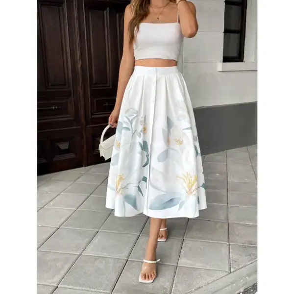 Print Midi Skirt