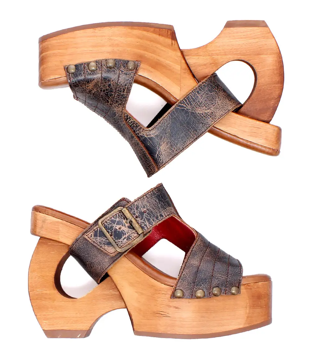 Peep-Toe Buckled Statement Heels