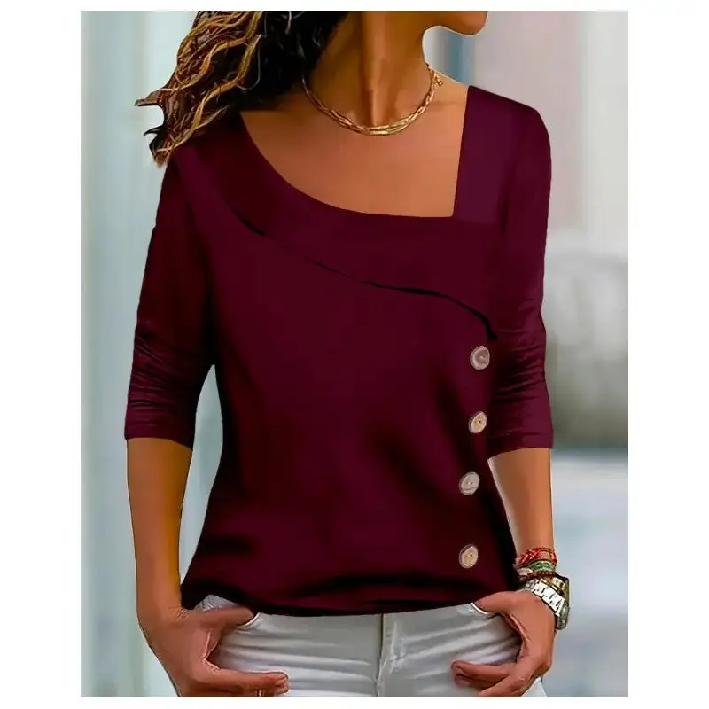 Women's Asymmetric Long-Sleeve T-Shirt