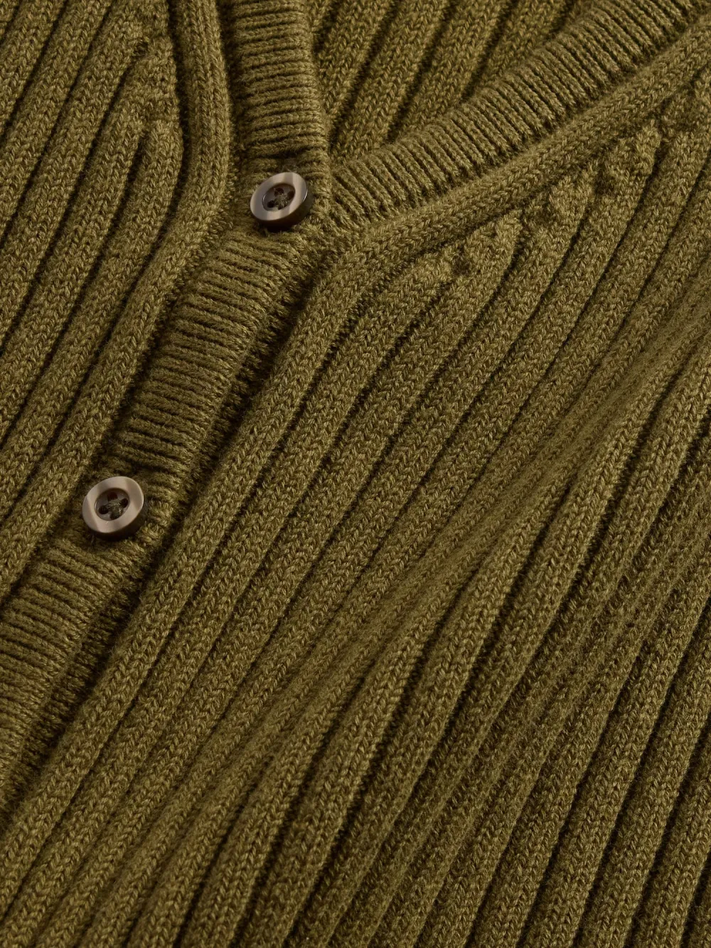 Fitted Ribbed Cardigan
