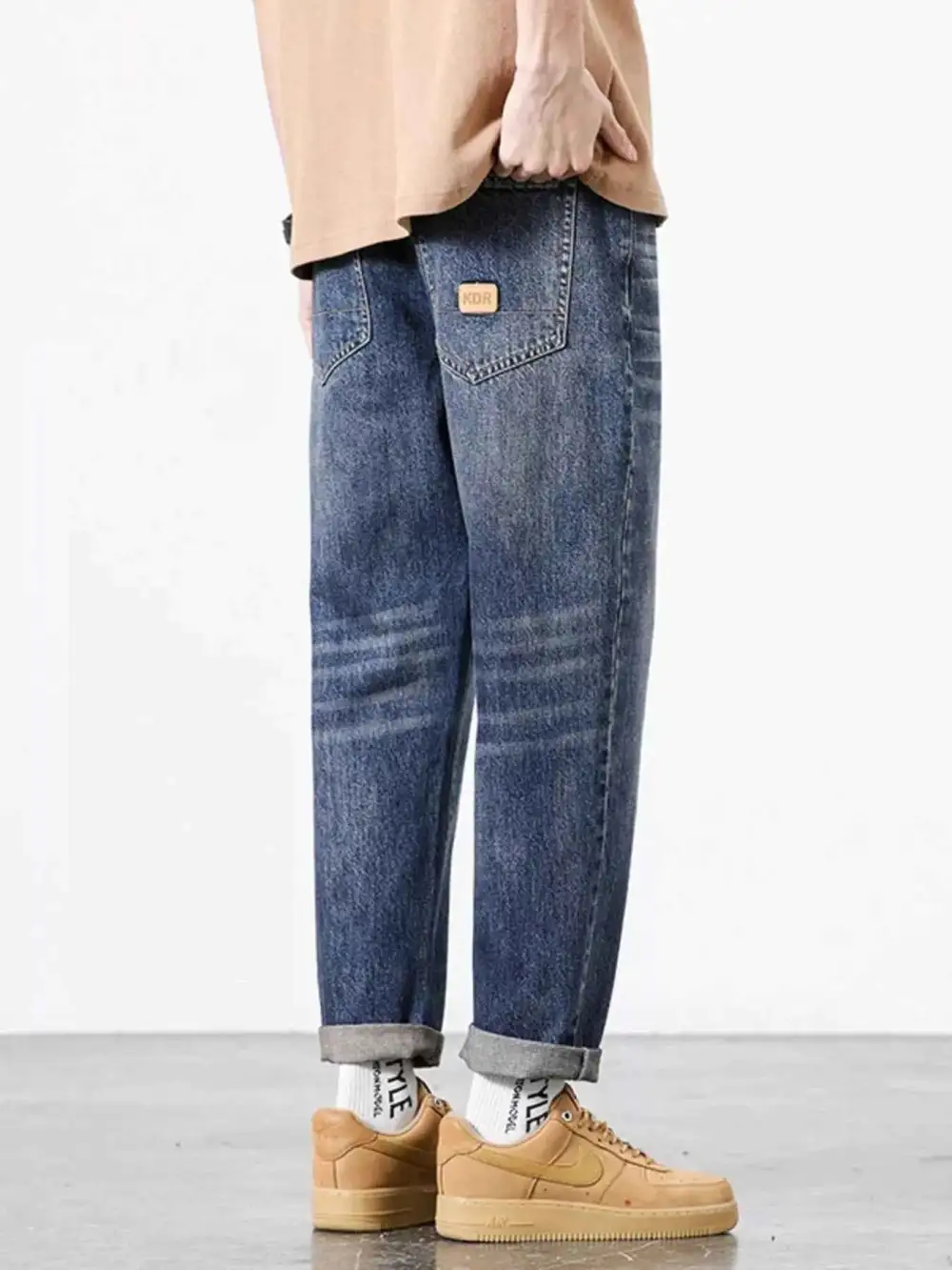 Straight Fit Wash Jeans