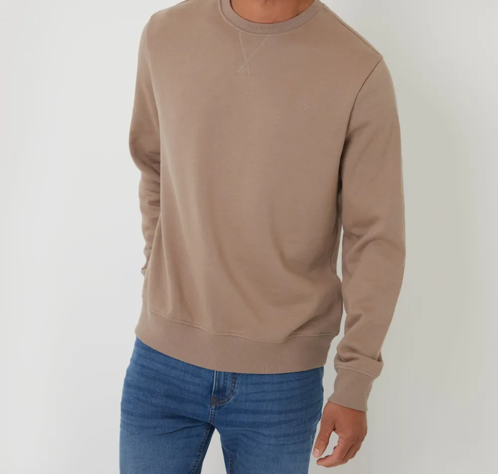 Men's Taupe Crewneck Sweatshirt
