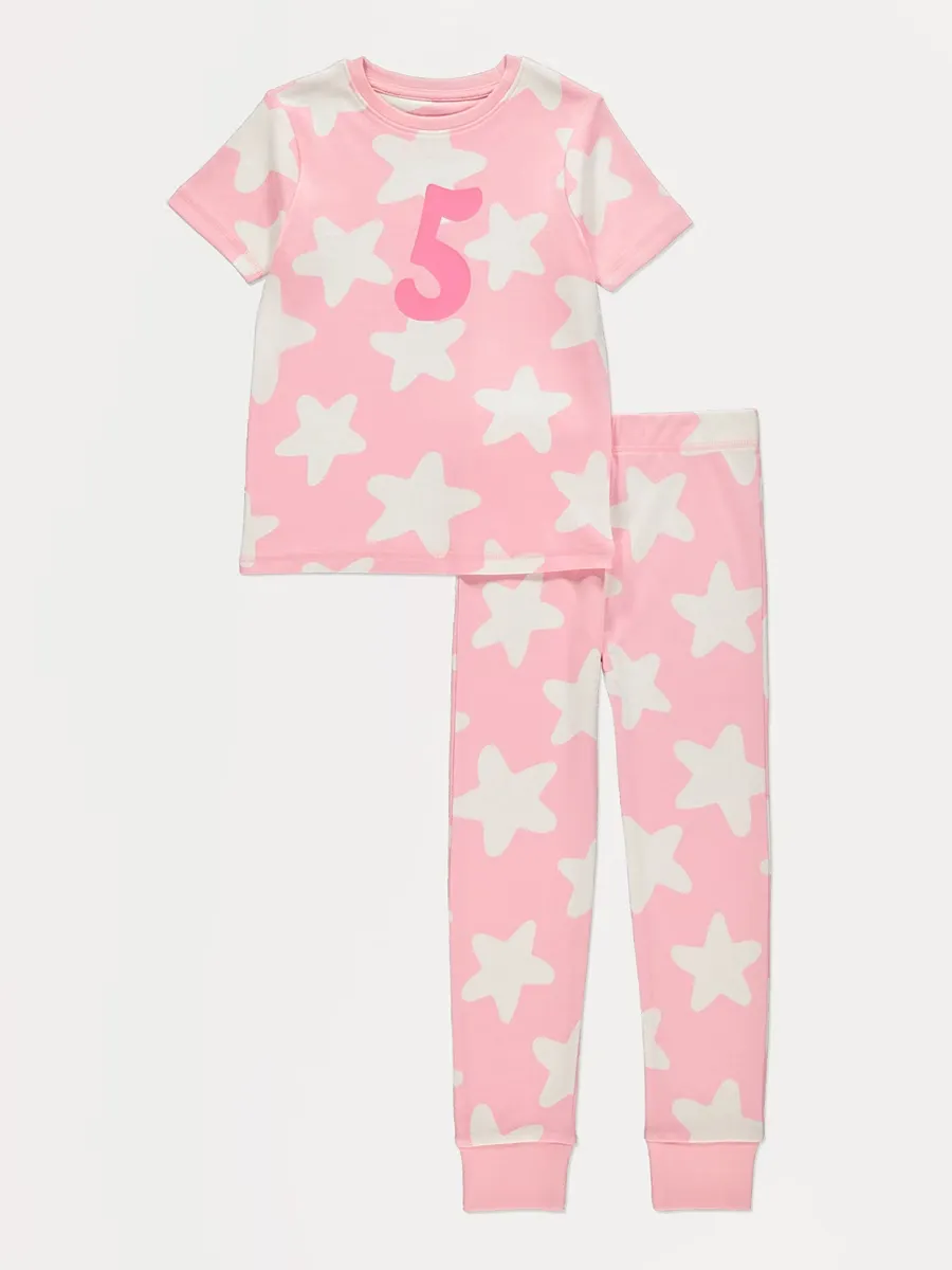 I Am 5 Pink Short Sleeve Pyjamas