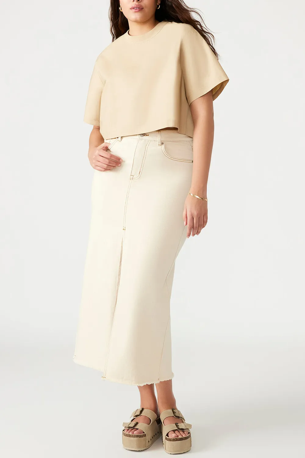 CREW NECK TOP KHAKI