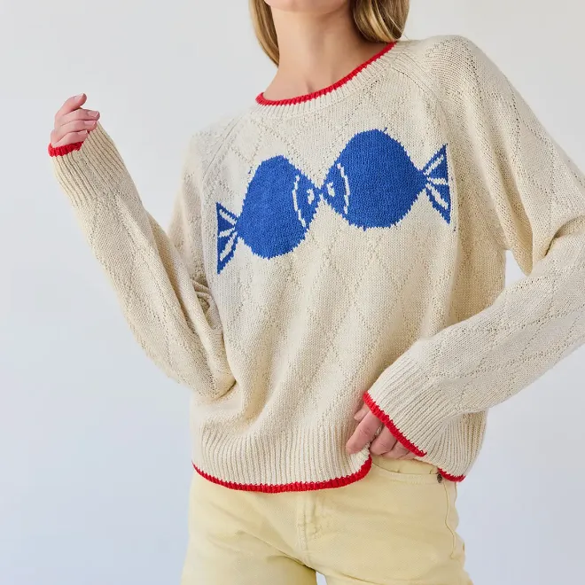 Fish Graphic Knit Sweater