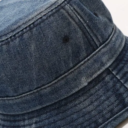 Structured Denim Round Beret Hat