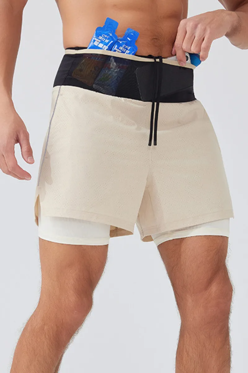 Streamlined Sport Quick Dry Breathable Drawstring Athletic Shorts
