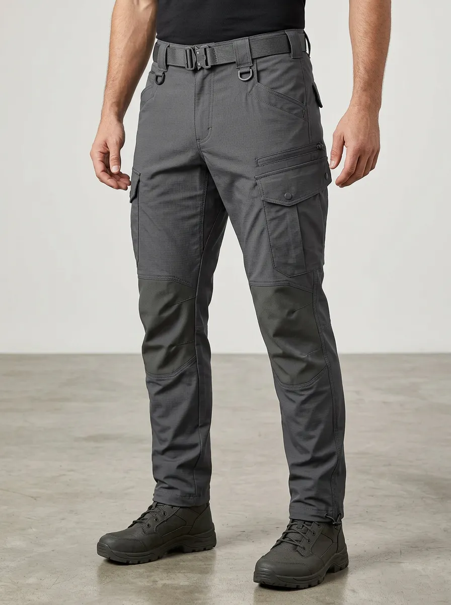 Men's Tactical Outdoor Multi-Pocket Reinforced Knee Cargo Pants