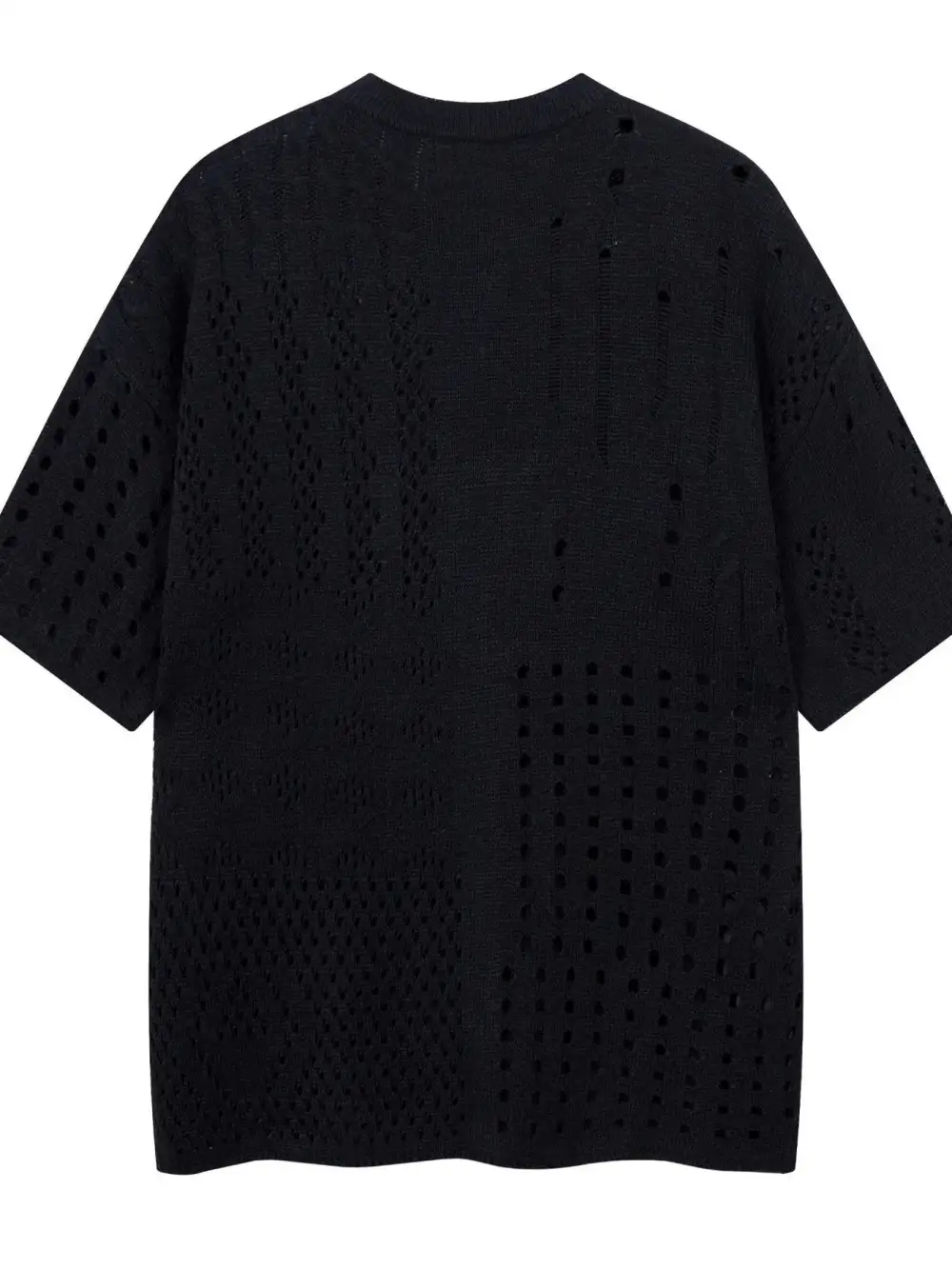 Textured Graphic Crew Neck Tee
