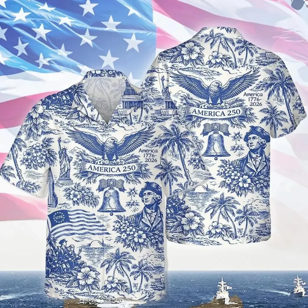Men's Retro Hawaii Shirt Mixed Bundle 250 Years of Freedom 250th Anniversary Patriotic Shirt