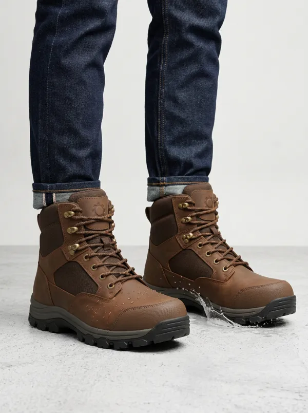 Men's Waterproof Industrial Utility Graphic Detail Work Boots