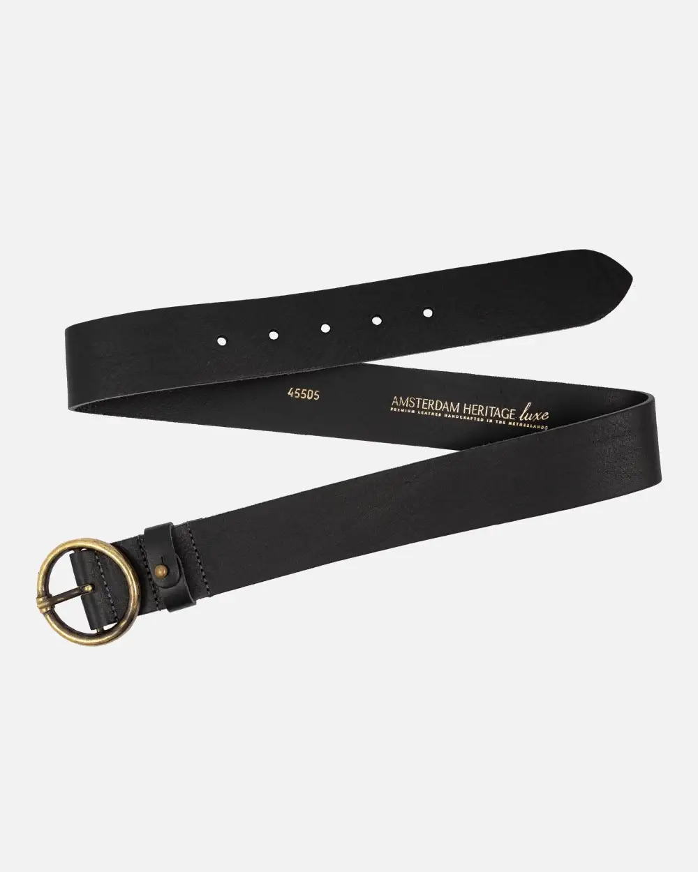 Vintage Round Buckle Leather Waist Belt