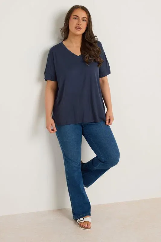 Navy Blue Short Sleeve Modal Rich T-Shirt