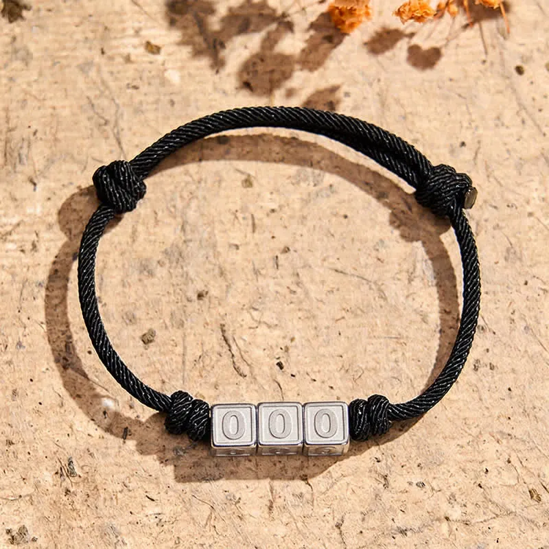 Titanium Steel Angel Numbers Adjustable String Faith Bracelet