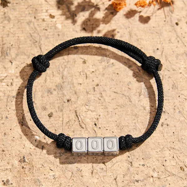 Titanium Steel Angel Numbers Adjustable String Faith Bracelet
