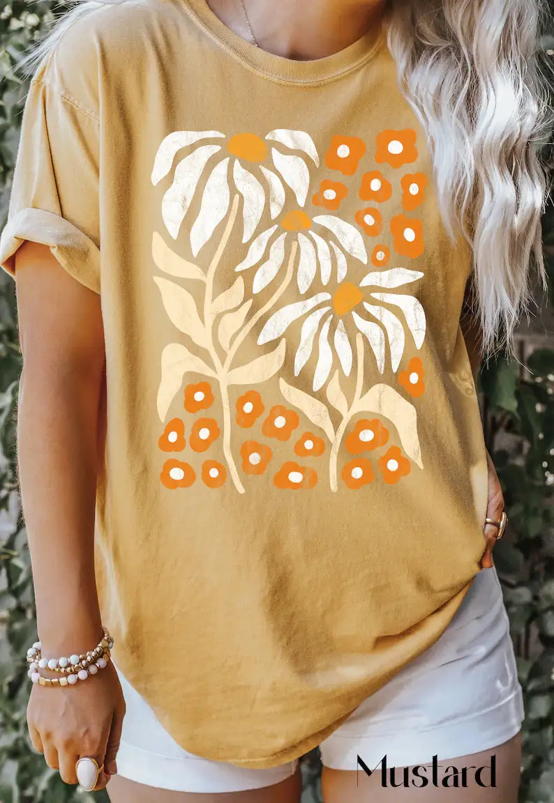 Boho Wildflowers Floral NatureT-Shirt