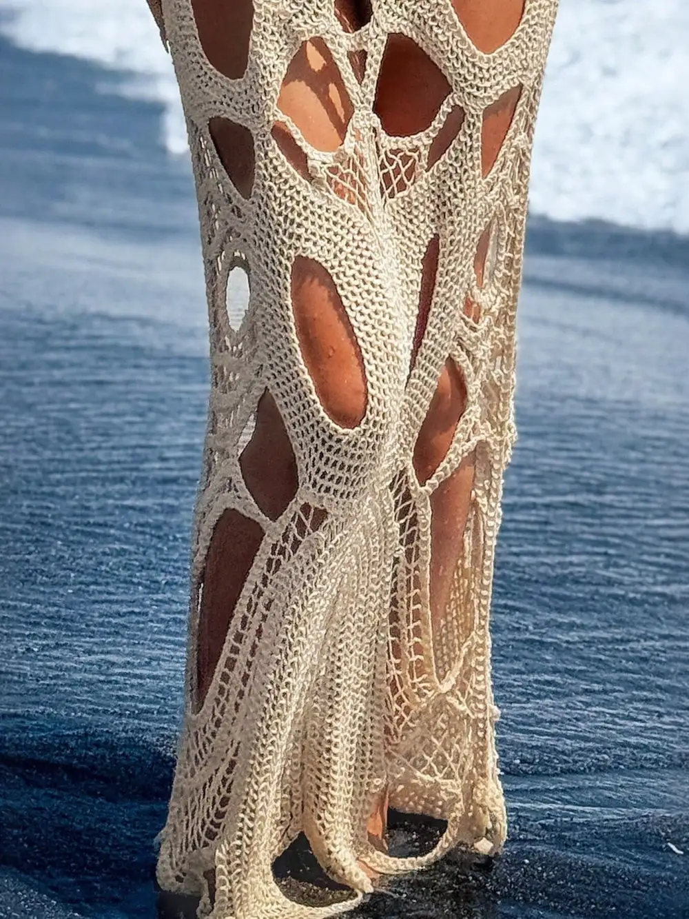 Cutout Halter Neck Cover Up Dress
