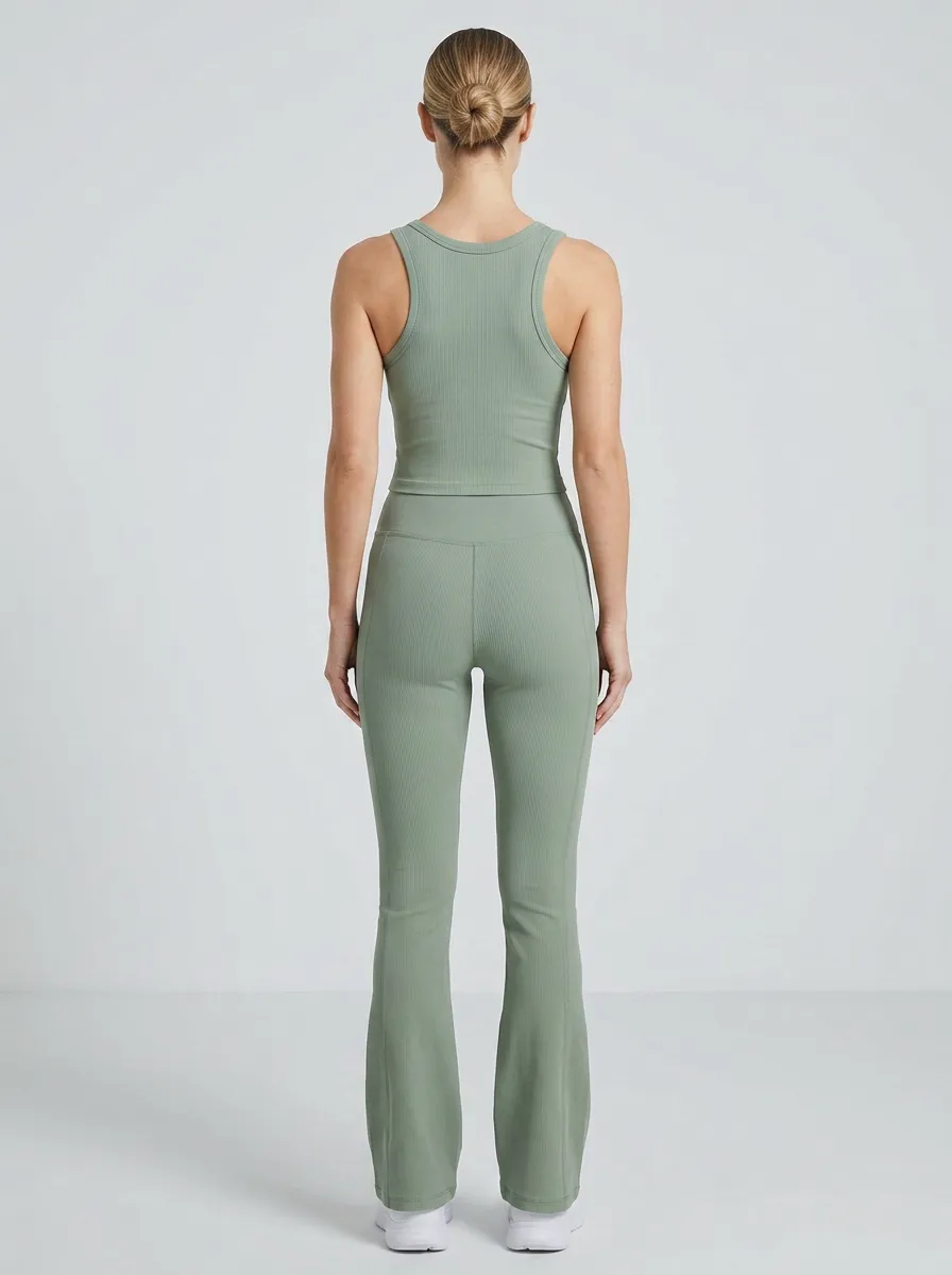 Yoga Flared-Leg Women's Tank Top Flare Pants Active Set