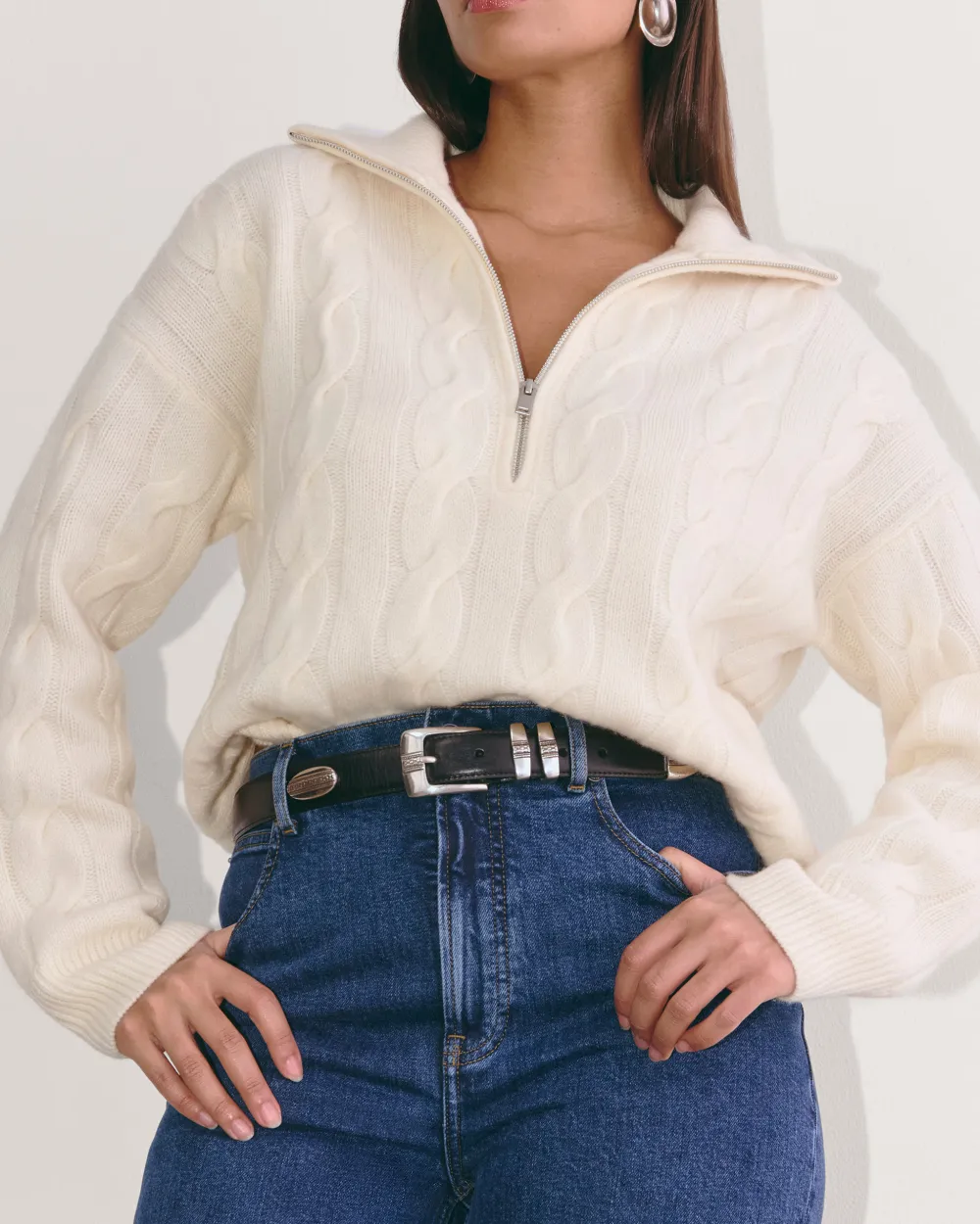 The Cable Half-Zip in Luxe