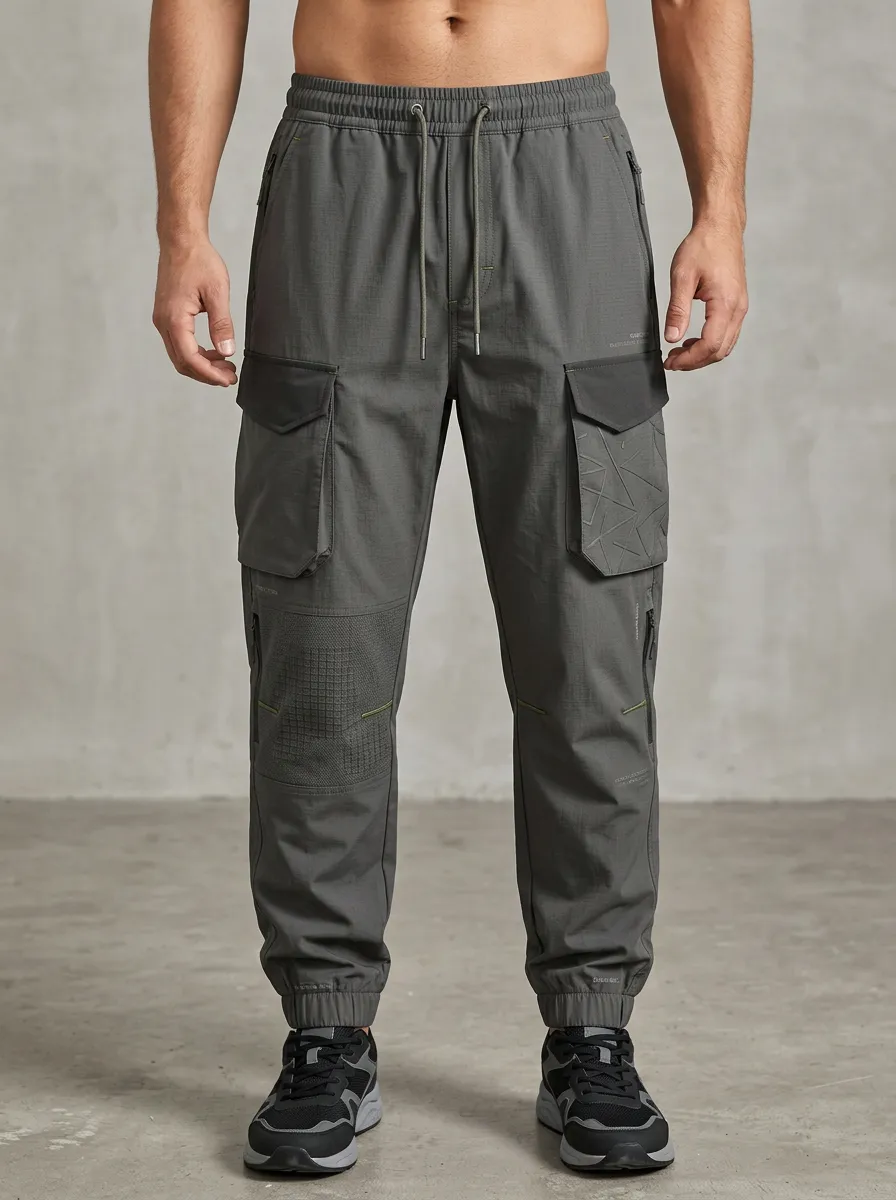 Grey Technical Cargo Joggers