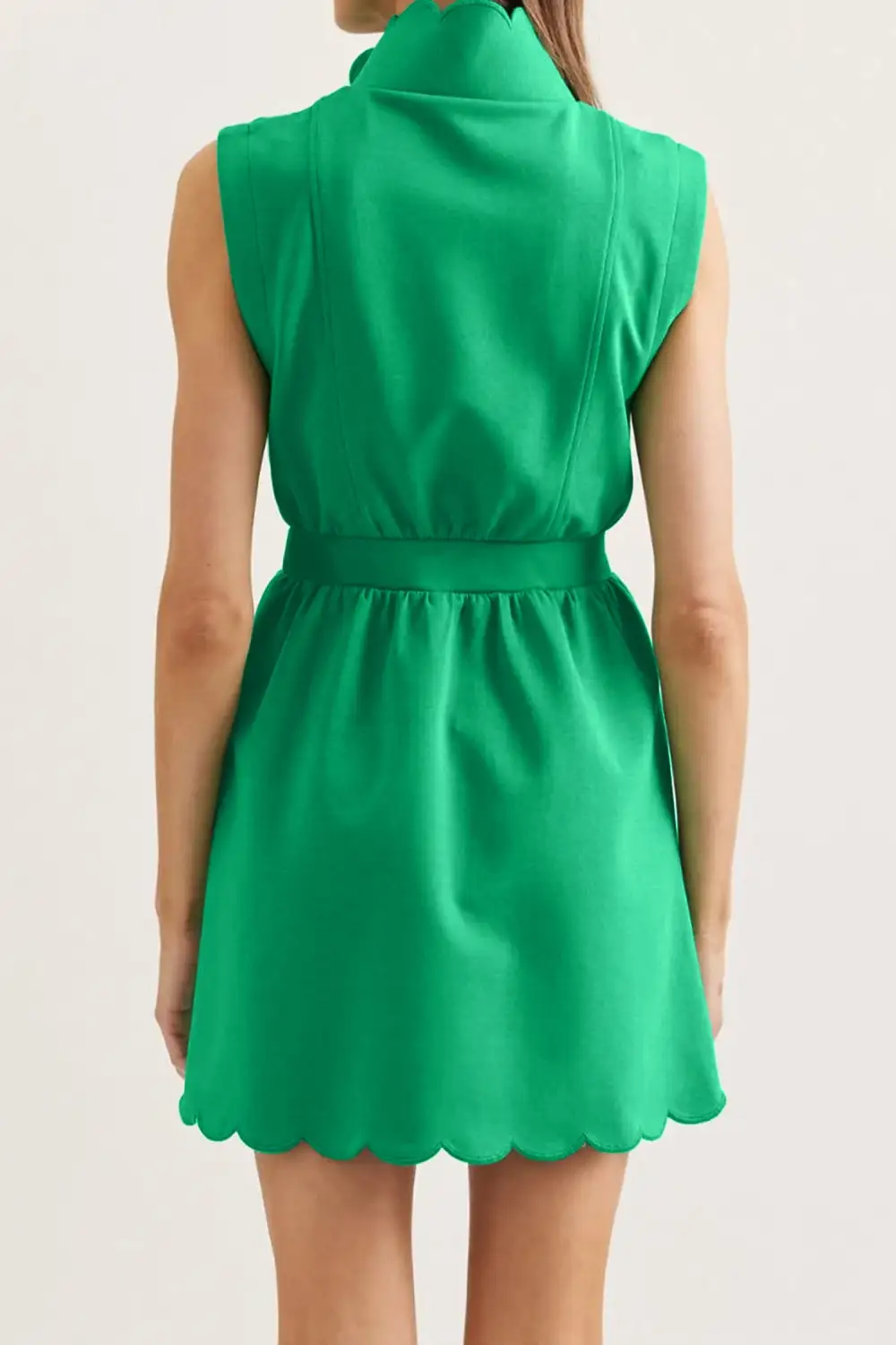 Women's Sleeveless Zip Front Mini Dress