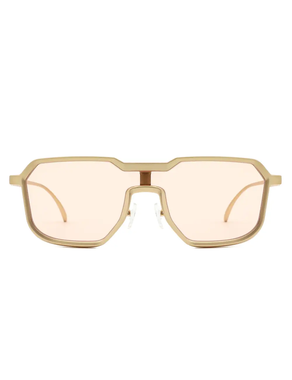 Matte Square Geometric Frame Sunglasses
