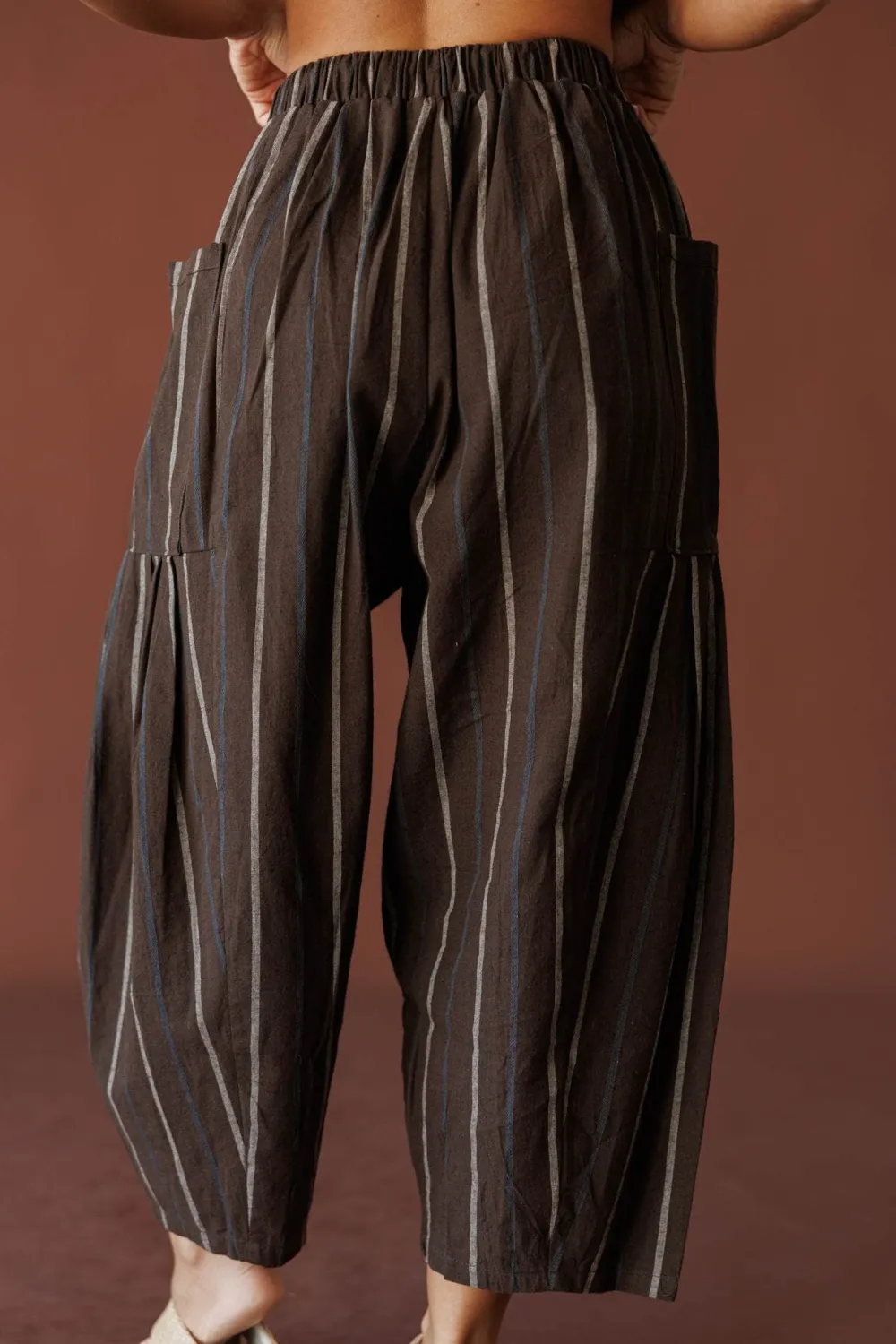 Wide-Leg Striped Pants