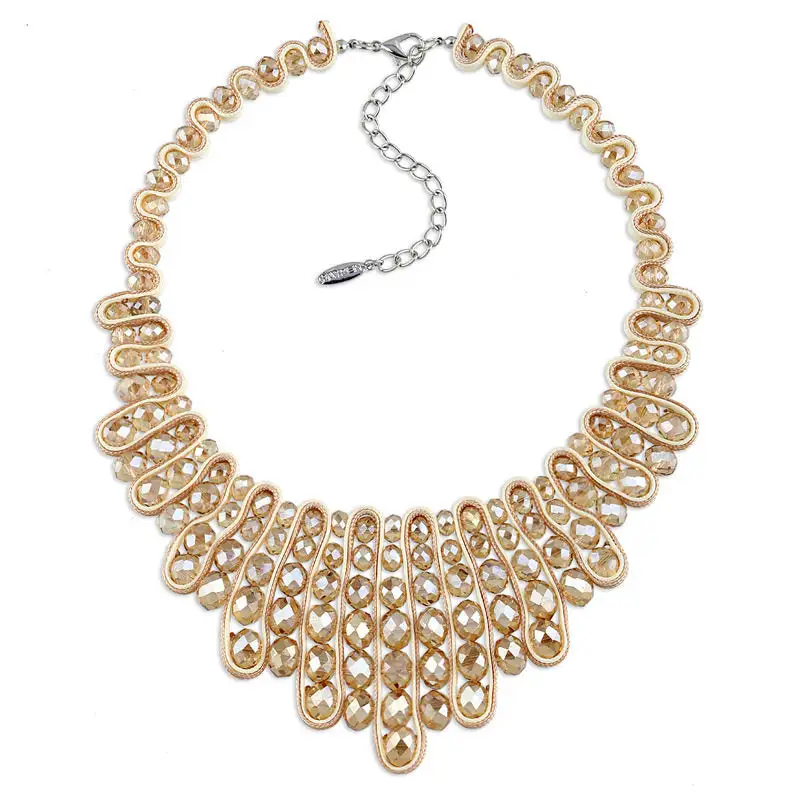 Crystal Bead Short Necklace