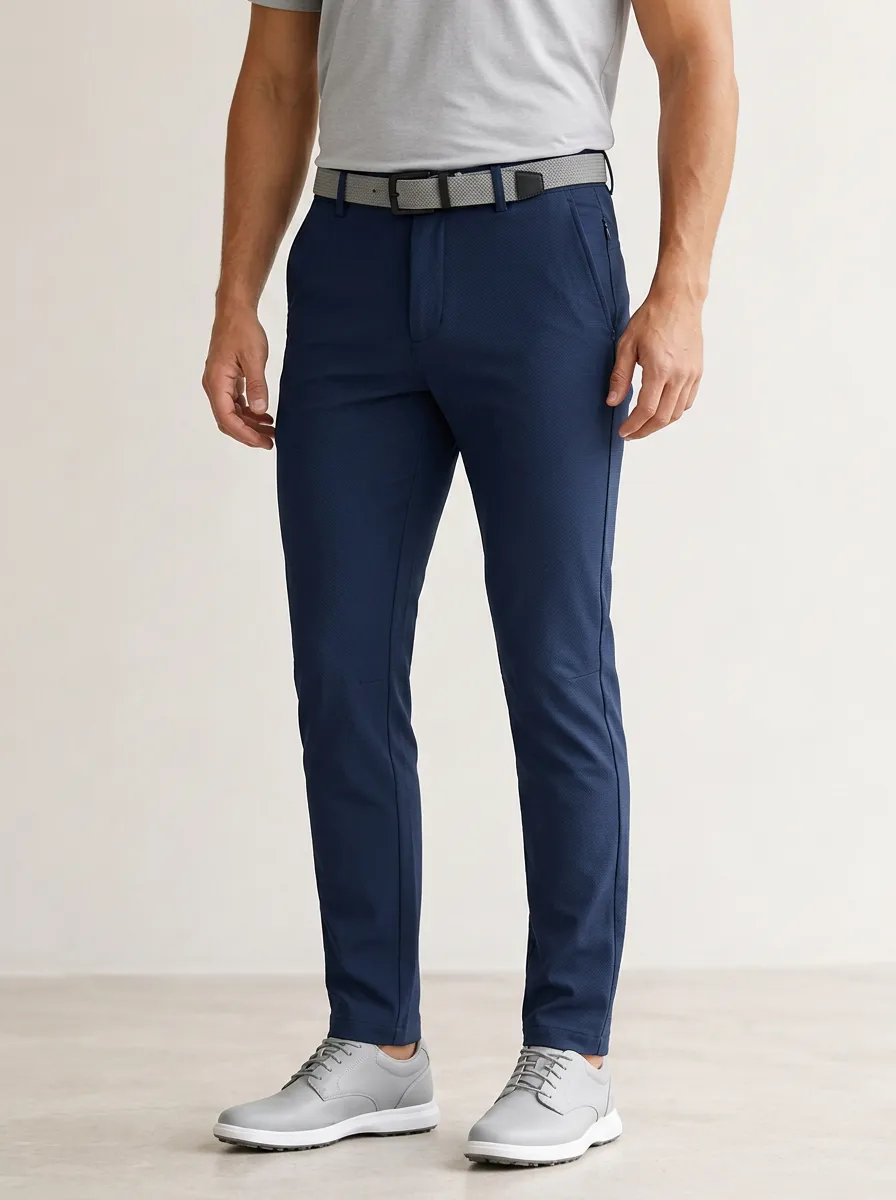 Men's Streamlined Textured Stretch Golf Pants