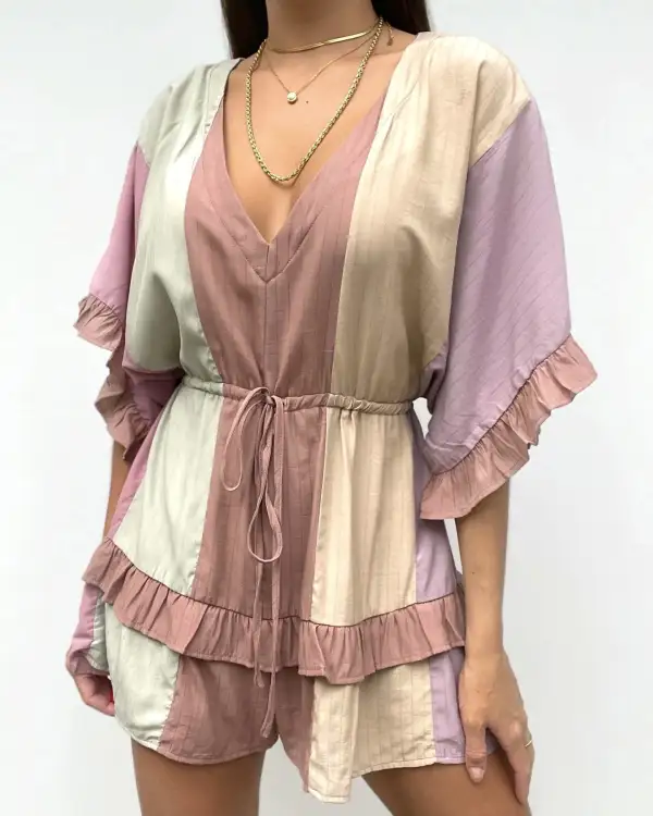Color Block Romper