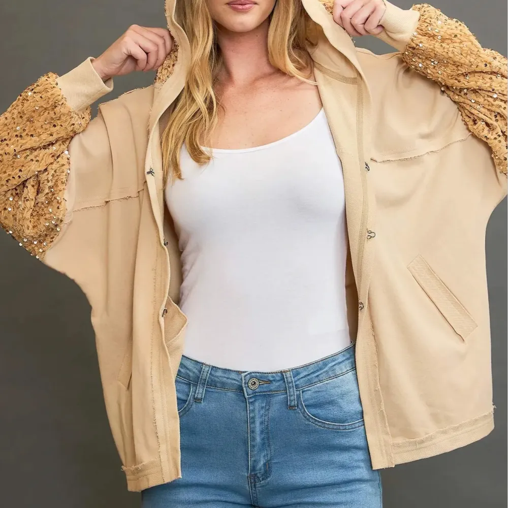 Pocket Detail Fleece Casual Jacket