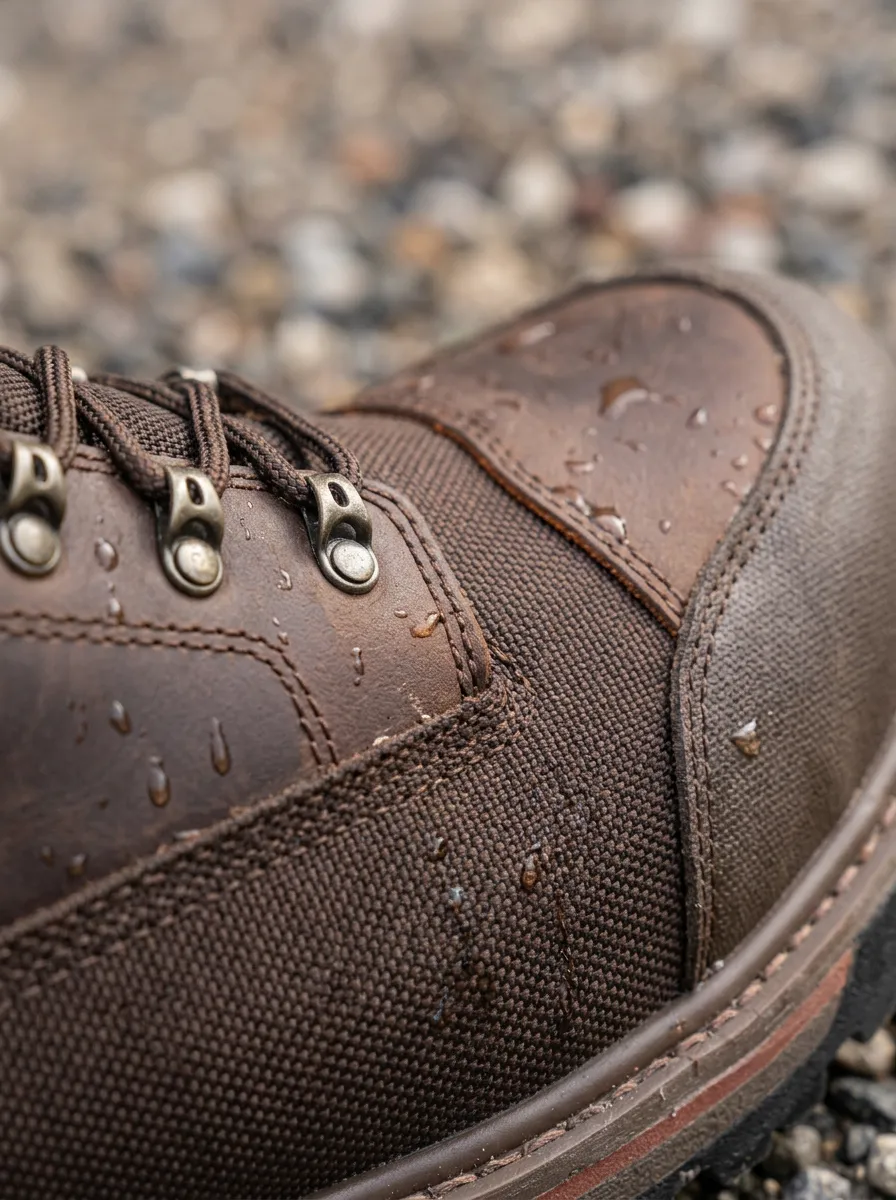 Men's Construction Worker Waterproof Brown Leather Work Boots