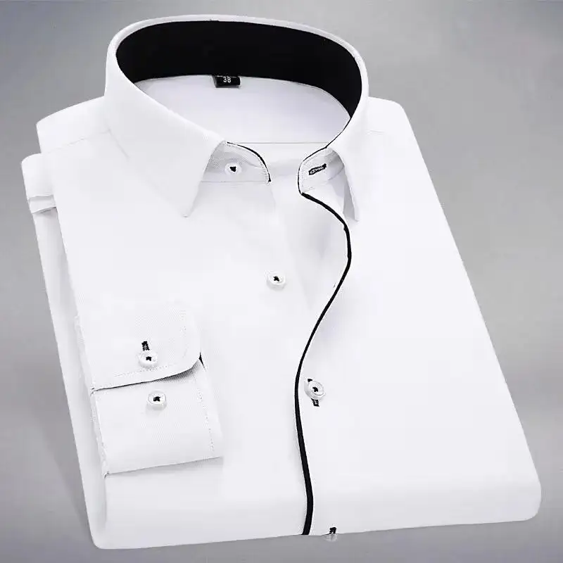Long Sleeve Slim Fit Casual Dress Shirt