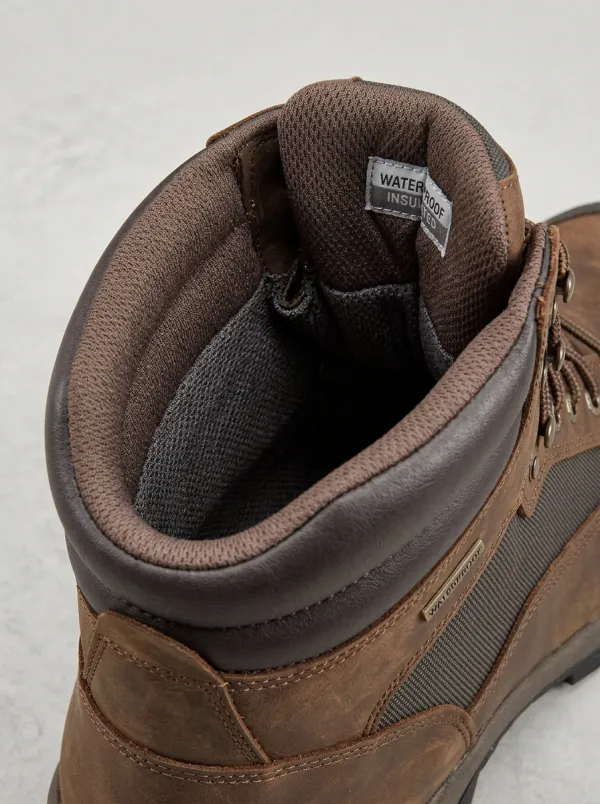 Workday Tactical Leather-Look Men's Waterproof Work Boots