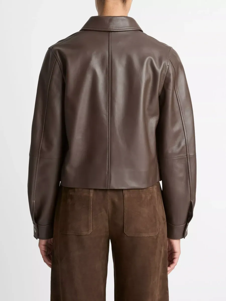 Cropped Leather Jacket
